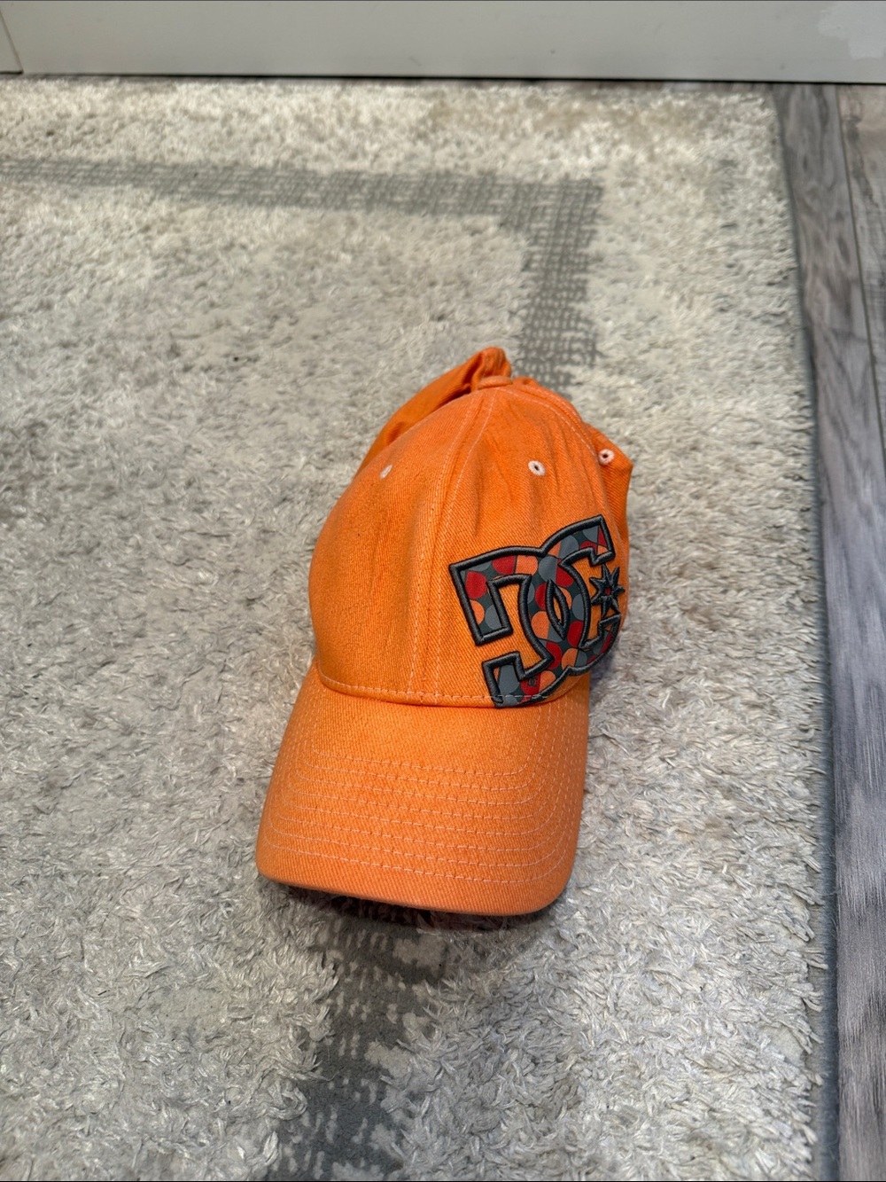 DC Orange FkexFit Baseball Cap with Logo Patch